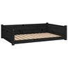 vidaXL Dog Bed Black 105.5x75.5x28 cm Solid Pine Wood
