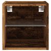 vidaXL TV Wall Cabinet with LED Lights Old Wood 30x28.5x30 cm