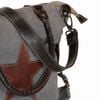 vidaXL Star Handbag Dark Grey 63 x 41 cm Canvas