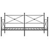 vidaXL Day Bed without Mattress Black 100x200 cm Steel