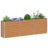 vidaXL Garden Raised Bed 240x40x77 cm Galvanized Steel Silver