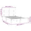 vidaXL Bed Frame without Mattress Grey 200x200 cm Solid Wood
