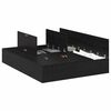vidaXL Storage Bed Frame Black Oak 160 x 200 cm Engineered Wood