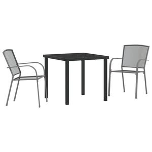 vidaXL Garden Dining Set 5 pcs Anthracite Steel