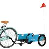 vidaXL Bike Trailer Blue and Black Oxford Fabric and Iron