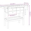 vidaXL Workbench with Drawers and Vices 124x52x83 cm Solid Wood Acacia