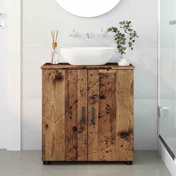 vidaXL Bathroom Cabinet with Storage Old Wood 61 x 35 x 64 cm