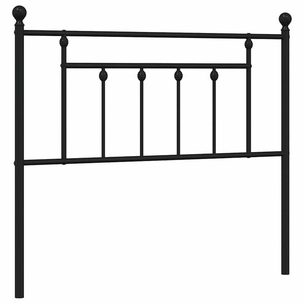 vidaXL Metal Replace Headboard Black 100 cm