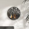 vidaXL Mirror Black 60x2.5 cm Iron Round for Indoor Use