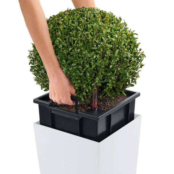 LECHUZA Planter Cubico Color 40 ALL-IN-ONE White 13150