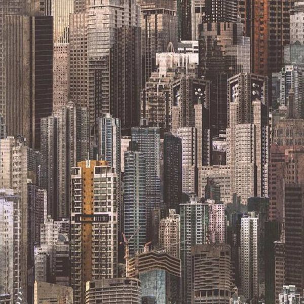 Noordwand Wallpaper Skyscrapers Brown