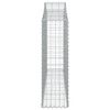 vidaXL Arched Gabion Baskets 50 pcs 200x30x100/120 cm Galvanised Iron