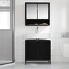 vidaXL Bathroom Sink Cabinet Black Oak 65 x 33 x 60 cm Engineered wood