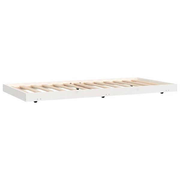 vidaXL Bed Frame without Mattress White 90x190 cm Single Solid Wood Pine