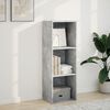 vidaXL Bookcase Concrete Grey 40x30x114 cm Engineered Wood
