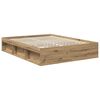 vidaXL Bed Frame Artisian Oak 150 x 200 cm Engineered wood