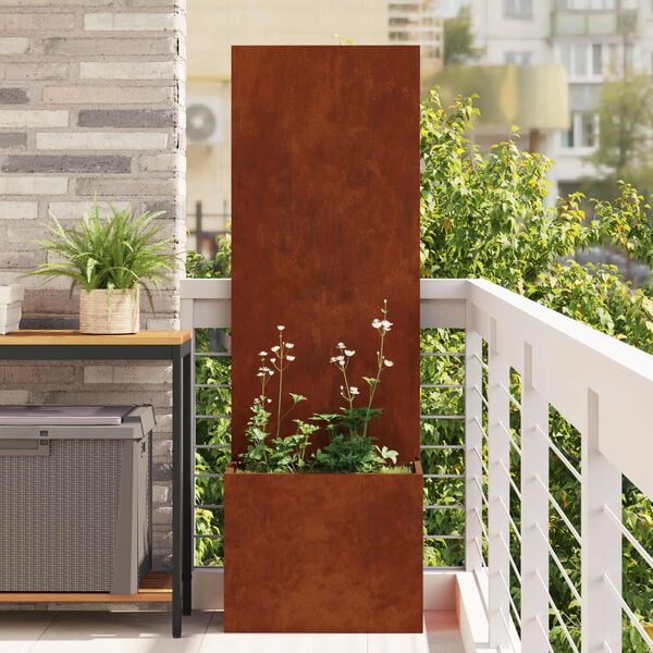 vidaXL Garden Privacy Screen Rusty 50 x 32 x 150 cm Weathering steel