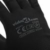 vidaXL Work Gloves 12 pcs Black 11 / XXL Polyester