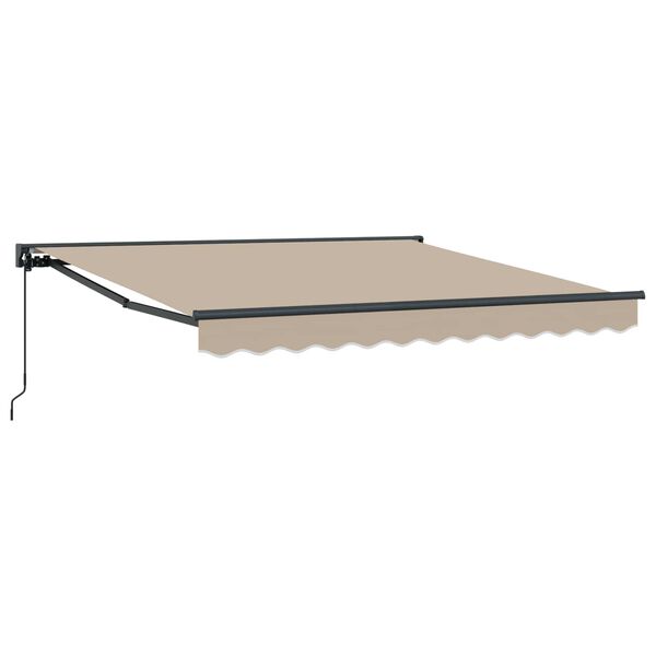 vidaXL Awning Frame Beige 300 x 250 cm Polyester with PU coating