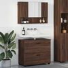 vidaXL Bathroom Furniture Set with Drawer with Shelf 2 pcs Brown Oak