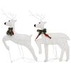 vidaXL Christmas Reindeers 6 pcs White 120 LEDs