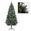 vidaXL Artificial Pre-lit Christmas Tree with Ball Set Pine Cones 180 cm