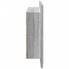 vidaXL LED Bathroom Mirror Cabinet Grey Sonoma 80x12x45 cm Acrylic