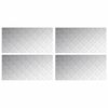 vidaXL Checker Plates 4 pcs Silver 100 x 50 cm Aluminium