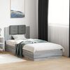 vidaXL Bed Frame without Mattress Grey Sonoma 90x190 cm Single