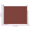 vidaXL Patio Retractable Side Awning 140x500 cm Brown