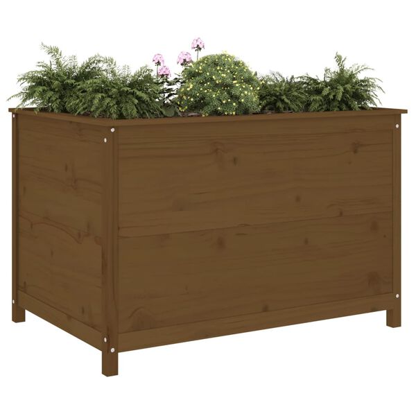 vidaXL Garden Raised Bed Honey Brown 119.5x82.5x78 cm Solid Wood Pine