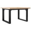 vidaXL Coffee Table O-Frame 60x60x40.5 cm Solid Wood Pine and Steel