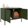vidaXL TV Cabinet Olive Green 68x39x50.5 cm Steel
