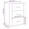 vidaXL Bedside Cabinet White 50x36x60 cm Engineered Wood