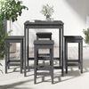 vidaXL 5 Piece Garden Bar Set Grey Solid Wood Pine