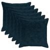 vidaXL Cushion Cover 6 pcs HOUTEN Navy Blue 80 x 80 cm Faux Rabbit Fur
