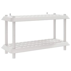 vidaXL Shelving Unit 2-Tier 100 x 40 x 55.5 cm PP White