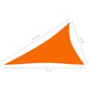 vidaXL Sunshade Sail Oxford Fabric Triangular 4x5x6.4 m Orange