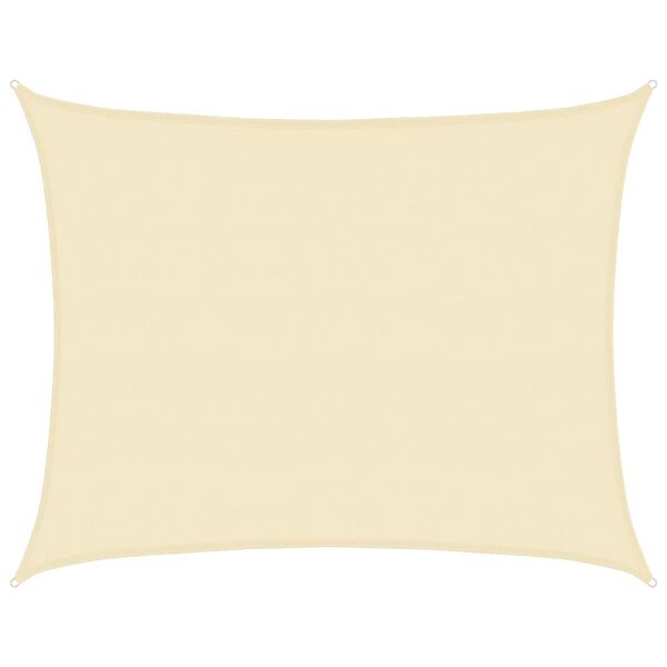 vidaXL Sunshade Sail 160 g/m² Cream 6x8 m HDPE