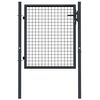 vidaXL Mesh Garden Gate Galvanised Steel 100x75 cm Grey