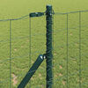vidaXL Fence with Post Green 1.4 x 10 m Steel and PVC