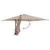 vidaXL Garden Parasol Taupe 248.5 x 247.5 x 160 cm Polyester and Steel