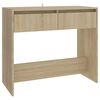 vidaXL Console Table Sonoma Oak 89x41x76.5 cm Steel