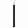 vidaXL Bollard Light with Sensor&Outlet 110 cm Black IP44
