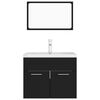 vidaXL Bathroom Furniture Set Black Engineered Wood