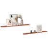 vidaXL Wall Shelf with Shelf 2 pcs Red 115 x 9 x 3 cm Engineered Wood