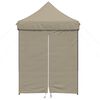 vidaXL Party Tent Folding Taupe 200 x 200 x 306 cm Oxford Fabric