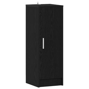 vidaXL Shoe Cabinet Black Oak 32 x 35 x 92 cm Engineered Wood