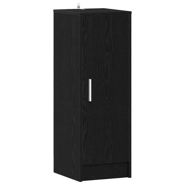vidaXL Shoe Cabinet Black Oak 32 x 35 x 92 cm Engineered Wood
