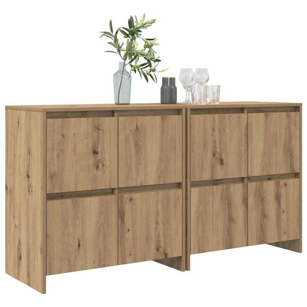 vidaXL Sideboards 2 pcs Artisan oak 70 x 41 x 75 cm Engineered wood